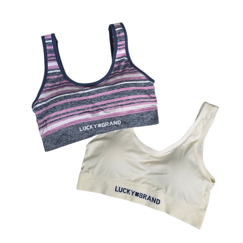 Lucky Brand Women's Medium Seamless Wire-Free Comfort Lounge‎ Bra 2-Pack - New!